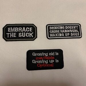 NEW! Set of 3 Hilarious Stick on Patches!  Set #9